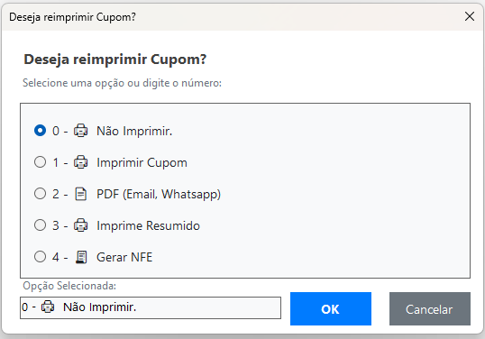 Opções de Impressão
