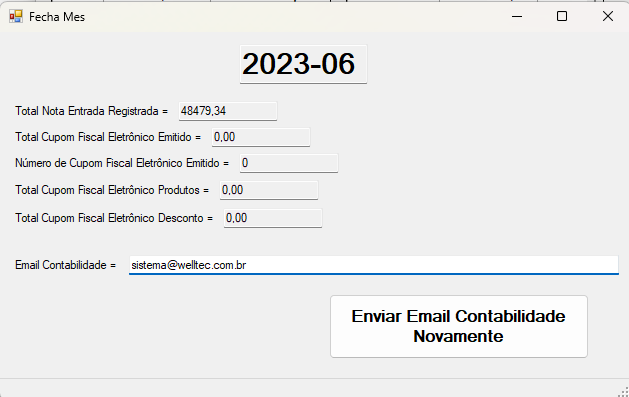 Fecha Mês - Reenvio