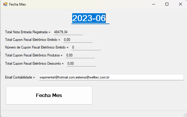 Fecha Mês - Primeira vez