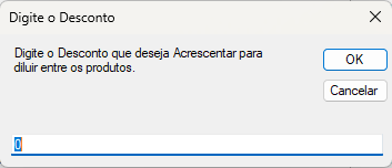 Caixa de entrada de desconto